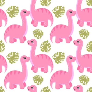 Cute Pink Dinosaur Sparkling Eyes Wallpaper