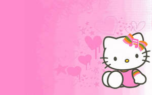 Cute Pink Hello Kitty Girl Wallpaper