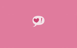 Cute Pink Love Speech Bubble Wallpaper