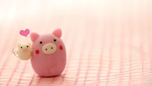 Cute Pink Pigs Laptop Wallpaper