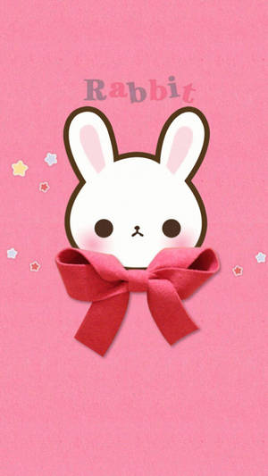 Cute Pink Rabbit Wallpaper