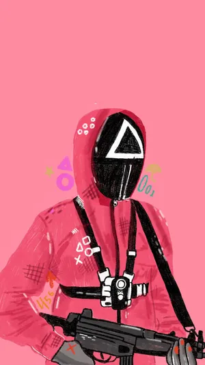 Cute Pink Squid Game Pfp Wallpaper
