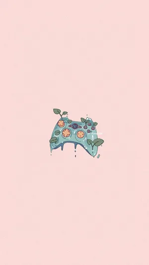 Cute Plant Game Console Wallpaper