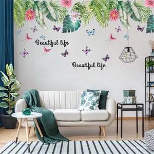 Cute Plant Sticker Wall Wallpaper