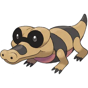 Cute Pokemon Sandile With White Backdrop Wallpaper