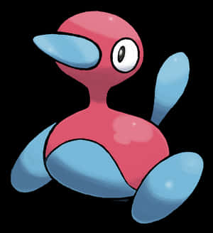 Cute Porygon2 White Background Wallpaper