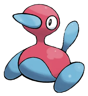 Cute Porygon2 White Background Wallpaper
