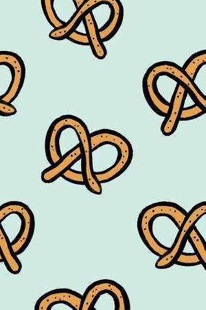 Cute Pretzel Art Wallpaper