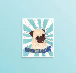 Cute Pug You Can Do It Wallpaper