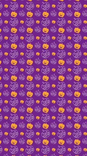 Cute Pumpkin Iphone Pattern Wallpaper