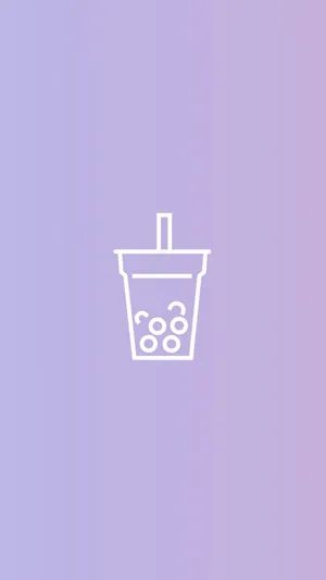 Cute Purple Bubble Tea Wallpaper