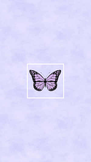 Cute Purple Butterfly Marble Wallpaper