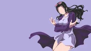 Cute Purple Minimalist Vector Wallpaper