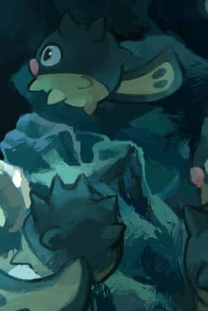 Cute Qwilfish Dark Aesthetic Phone Wallpaper