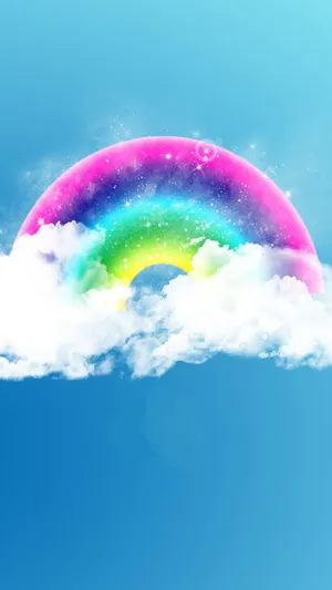 Cute Rainbow Digital Art Wallpaper