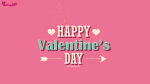 Cute Retro Pink Valentine's Day Wallpaper