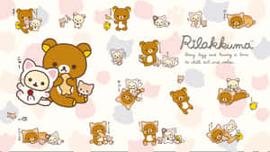 Cute Rilakkuma Laptop For All Media Activities Wallpaper