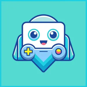 Cute Robot Game Controller Character Wallpaper