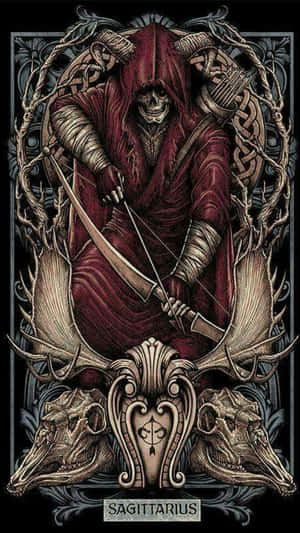 Cute Sagittarius Dark Version Wallpaper