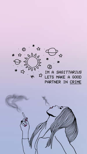 Cute Sagittarius Quote Wallpaper