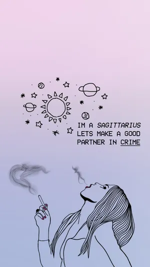 Cute Sagittarius Quote Wallpaper