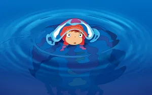 Cute Scene Gake No Ue No Ponyo Wallpaper