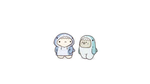 Cute Shark Costume Characters Wallpaper