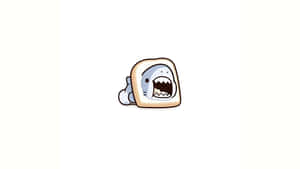 Cute Shark In Bread Wallpaper