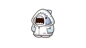 Cute Shark In Hoodie Wallpaper