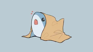 Cute Shark Under Blanket Wallpaper