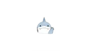 Cute Shark Waving Wallpaper