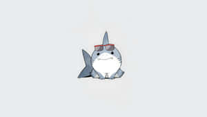 Cute Shark With Sunglasses Wallpaper