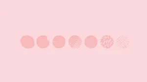 Cute Simple Aesthetic Pink Circles Desktop Wallpaper