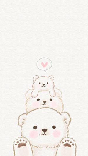Cute Simple Bears Wallpaper