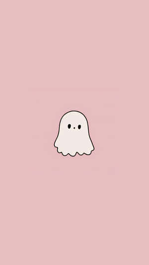 Cute Simple Ghost Illustration Wallpaper