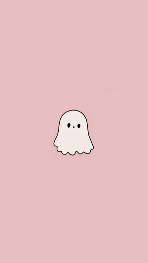 Cute Simple Ghost Illustration Wallpaper