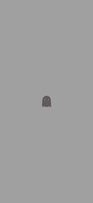 Cute Simple Gray Ghost Wallpaper