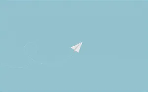Cute Simple Paper Plane Aesthetic Desktop Wallpaper