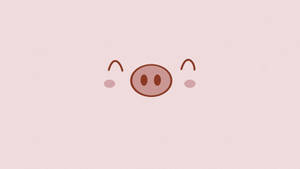 Cute Simple Piggy Wallpaper