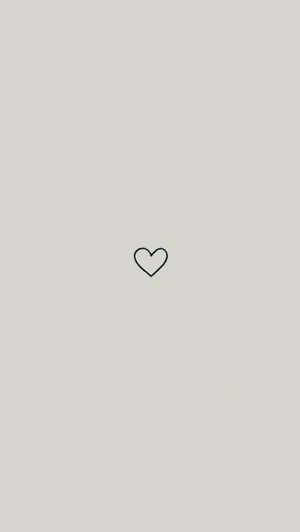 Cute Simple Single Heart Wallpaper