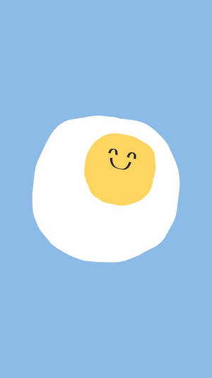 Cute Simple Smiling Egg Yolk Wallpaper