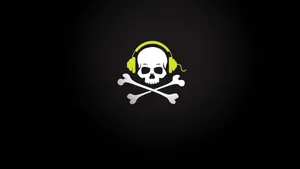 Cute Skeleton Iphone Headset Wallpaper