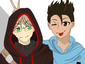 Cute Skeppy And Badboyhalo Wallpaper