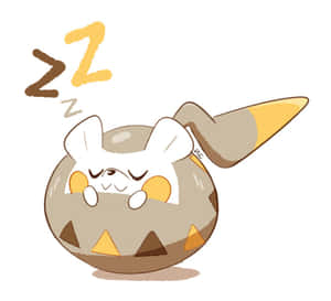 Cute Sleeping Position Of Togedemaru Wallpaper
