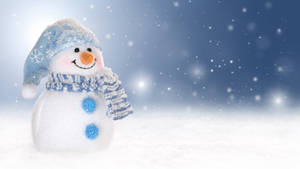 Cute Smile Snowman Wallpaper