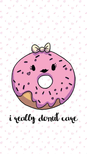 Cute Smiling Donut With Sprinkles Wallpaper Wallpaper