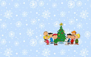 Cute Snoopy Christmas Peanuts Characters Wallpaper