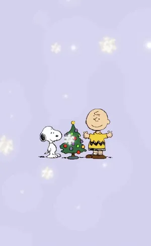 Cute Snoopy Christmas Tree With Charlie Brown Wallpaper