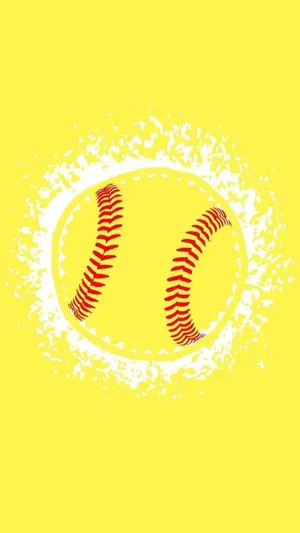 Cute Softball Digital Art Wallpaper