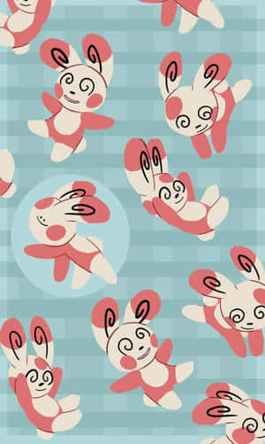 Cute Spinda Pattern Wallpaper
